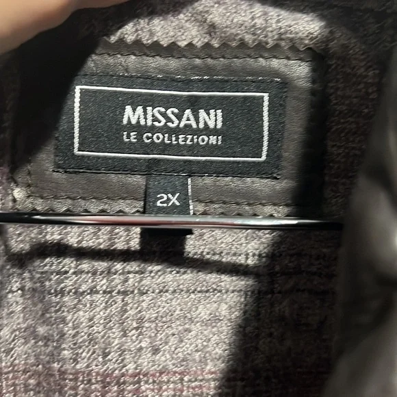 Missani Le Collezioni. Mens brown leather jacket. Size 2x - Picture 3 of 13